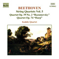 BEETHOVEN, L. van: String Quartets, Vol. 5 (Kodály Quartet) - Nos. 8, \"Rasumovsky\", 10, \"Harp\"