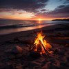 Natural Healing Music Zone - Bonfire Glow: Relaxing Beach Melody