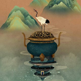 「古风 · 鹤影」青山渡鹤影，绿水映风魂