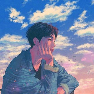 晚霞代替落日替我说晚安.